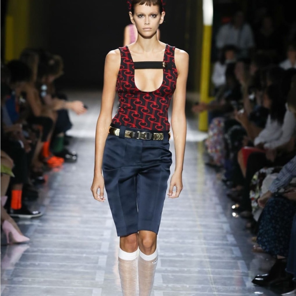 Prada bodysuit runway piece XS